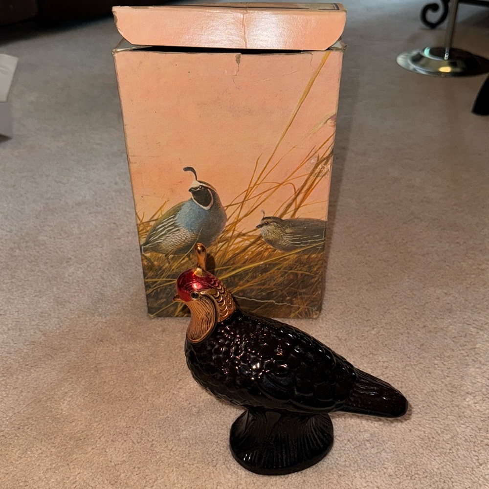 Avon vintage 1970s Quail Decanter with original box